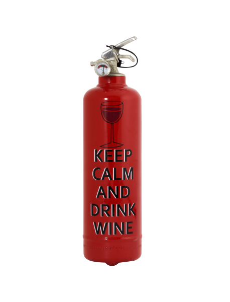 Fire extinguisher design Keep Calm Wine