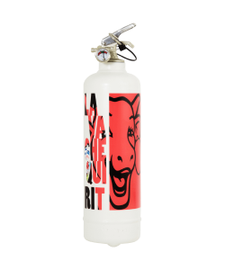 Fire extinguisher design Laughing Cow Classic white red