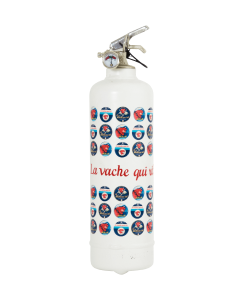 Fire extinguisher design Laughing Cow label