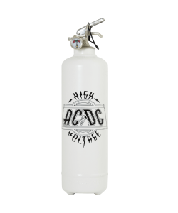 Fire extinguisher design ACDC Logo High Voltage