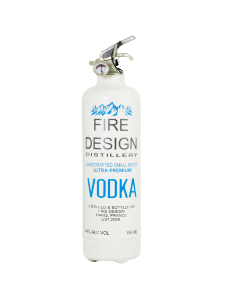 Fire extinguisher design Vodka white