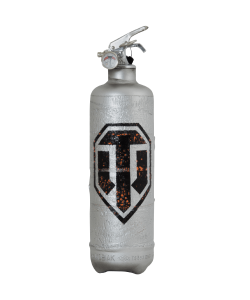 Estintore vintage World of Tanks logo design nero