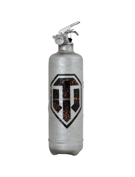 Estintore vintage World of Tanks logo design nero
