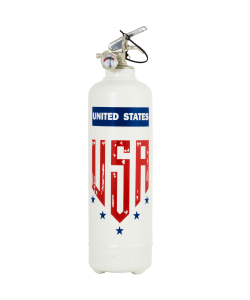 Extincteur design Five Stars USA blanc