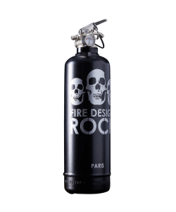 Extincteur maison Rock noir argent / or 