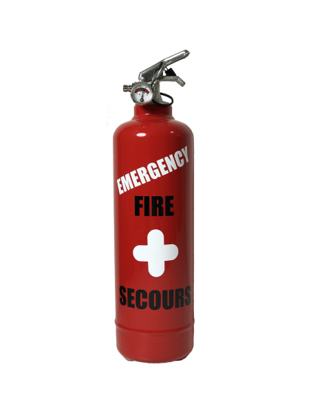 extincteur design emergency rouge