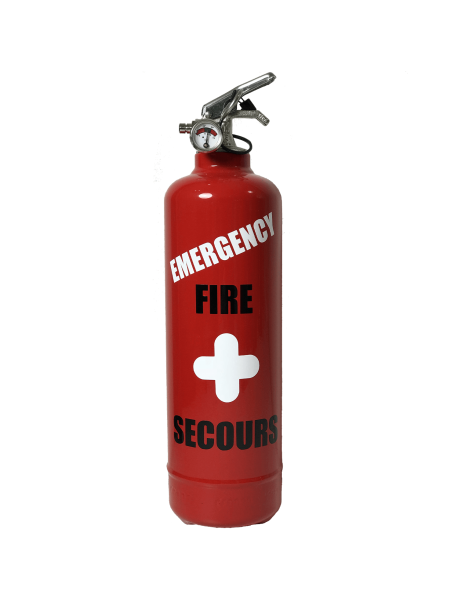 Fire extinguisher design emergency red