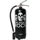 Fire extinguisher dry chemical powder ABC design Rock black white