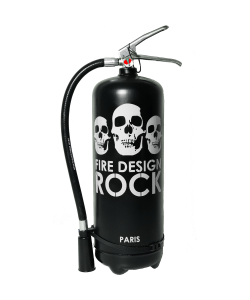 Fire extinguisher dry chemical powder ABC design Rock black white