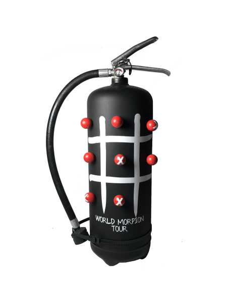 Fire extinguisher dry chemical powder 6 kg design Morpions black