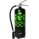 Fire extinguisher 6 kg dry chemical powder design Rock black green