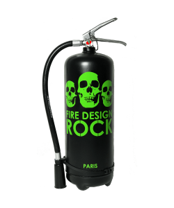 Fire extinguisher 6 kg dry chemical powder design Rock black green