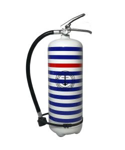 Fire extinguisher 6 kg dry chemical powder ABC design Marine National blanc