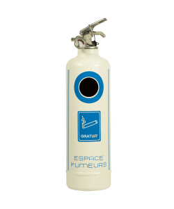 Cendrier design Espace Fumeur blanc bleu