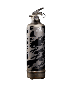 Fire extinguisher vintage Military raw black