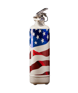 Fire extinguisher design USA flag