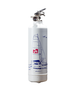 Boat Fire extinguisher Catamaran white