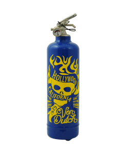 Fire extinguisher design Von Dutch Hollywood California blue