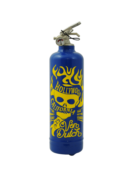 Extincteur design Von Dutch Hollywood California bleu