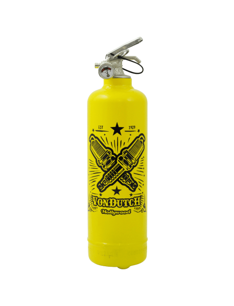 Fire extinguisher design Von Dutch Hollywood yellow