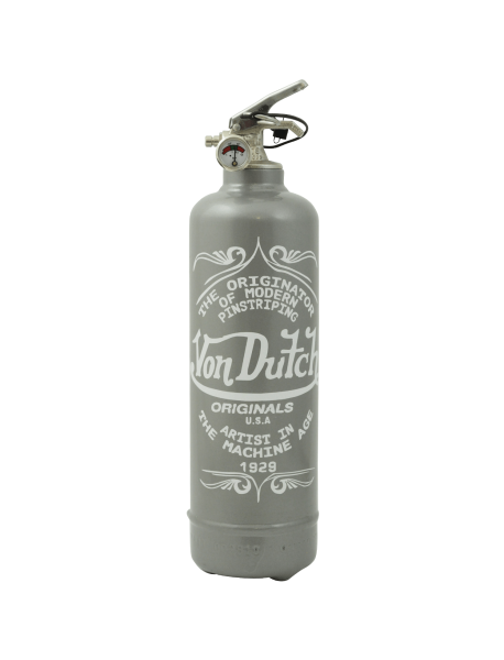 Extincteur design Von Dutch Originator gris blanc