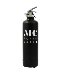Designer fire extinguisher Monte Carlo black white