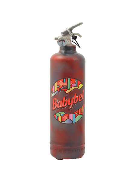 Designer fire extinguisher kitchen Babybel Logo Motifs vintage