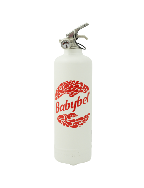 Extincteur cuisine Babybel Logo2 blanc rouge
