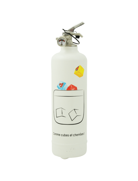 Designer fire extinguisher kitchen Apericube Chemises white