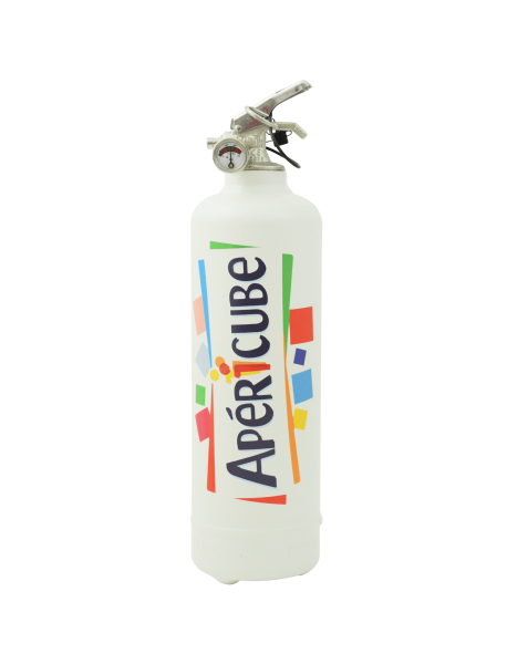 Extincteur cuisine Apericube logo blanc