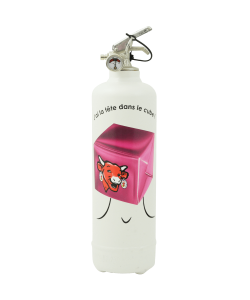 Designer fire extinguisher kitchen Apericube tête cube white