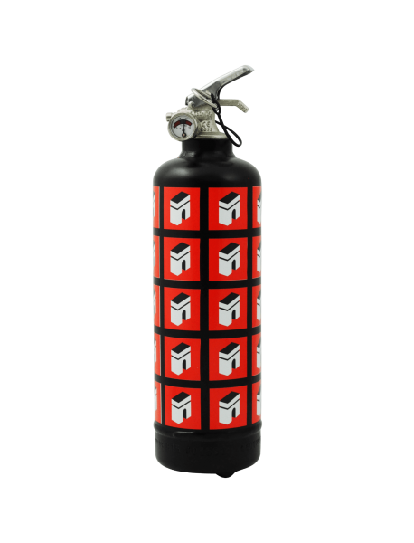 Designer fire extinguisher Champs Élysées multi black red
