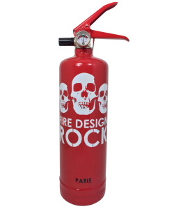 Extincteur decoratif Rock Fire design rouge