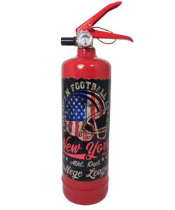Fire extinguisher design US Football red