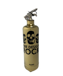 Extincteur design rock gold noir