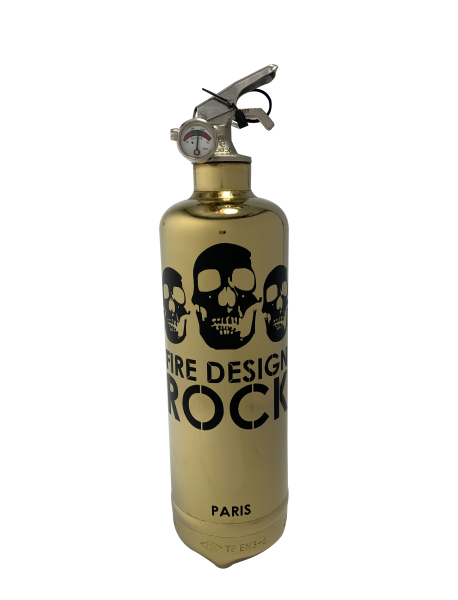 Extincteur design rock gold noir