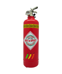 Fire extinguisher design Spicy Sauce