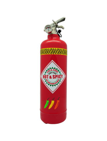 Fire extinguisher design Spicy Sauce