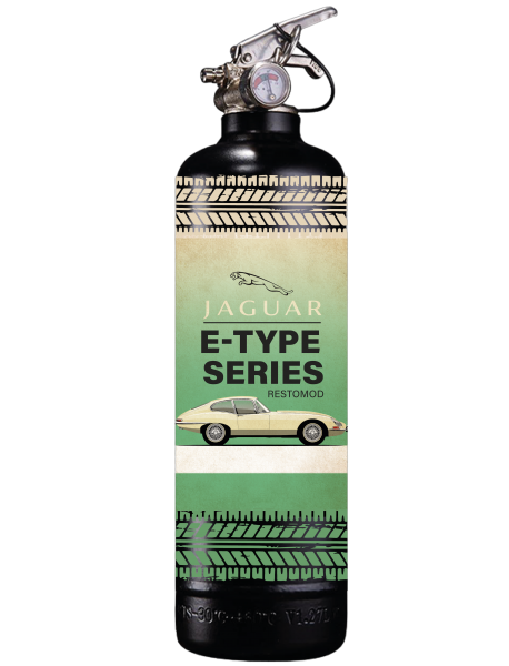 Extincteur design Jaguar E-Type Noir