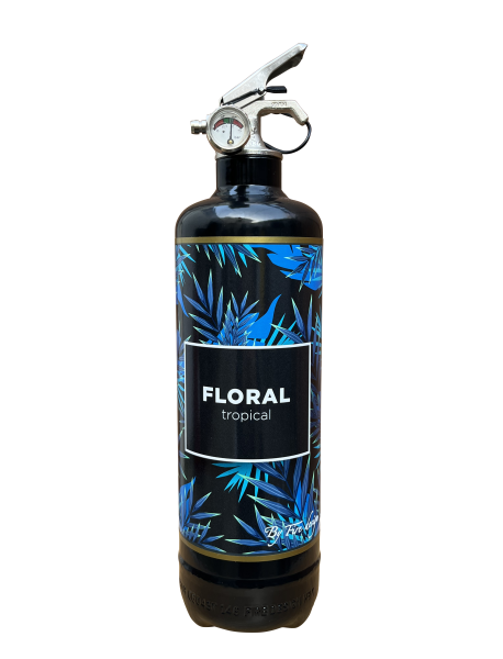 Extincteur Floral Tropical NOIR