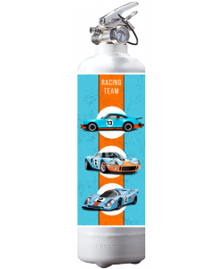 Racing Gulf Orange Blanc - Extincteur Design