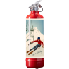 Extincteur Skieur Rouge