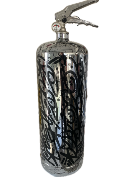Extincteur chromé 6L personnalisé arty