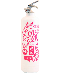 Fire extinguisher design AKLH Love is All white