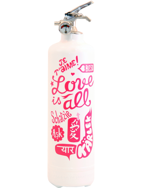 Extincteur design AKLH Love is All blanc