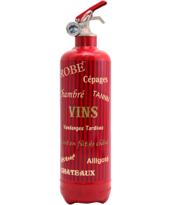 Fire extinguisher design Vendanges red