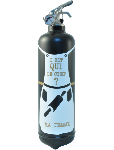 Extincteur cuisine Tablier chef Noir