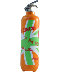 Fire extinguisher design Oxford Circus orange