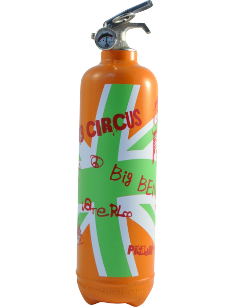 Fire extinguisher design Oxford Circus orange