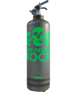 Fire extinguisher design Rock raw green